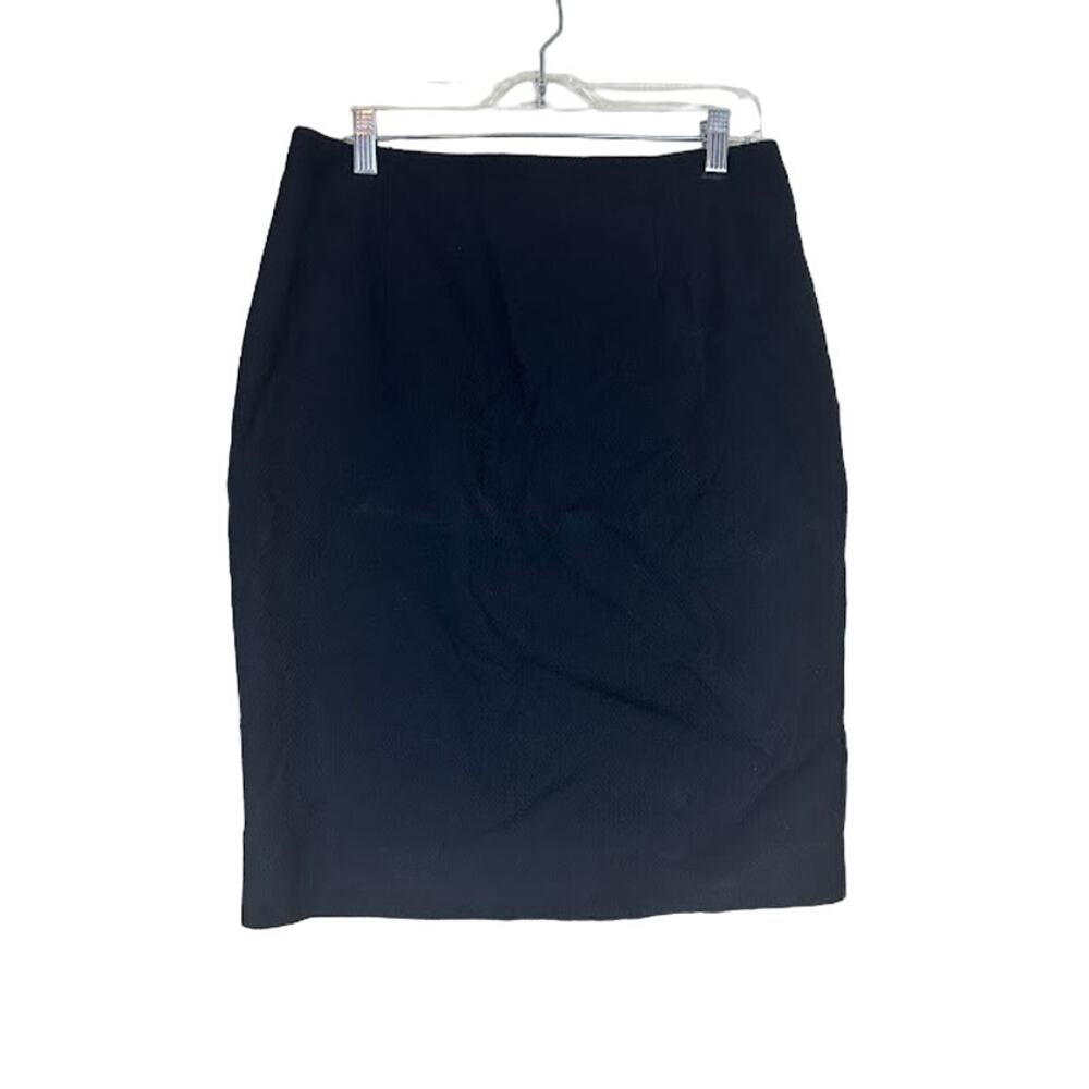 Nanette Lepore‎ Women's Textured Pencil Skirt Black Size 12 Work Office
